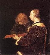 Gerard ter Borch the Younger The Reading Lesson Germany oil painting artist